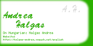 andrea halgas business card